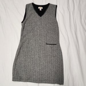 Grey Houndstooth Dress